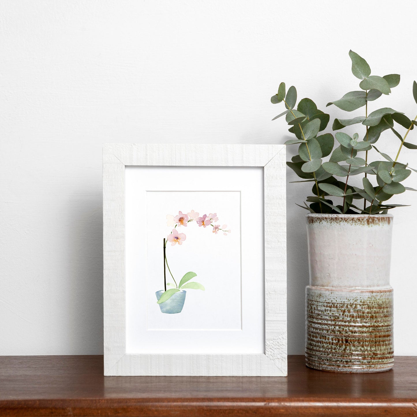 Watercolor Orchid Flower Print