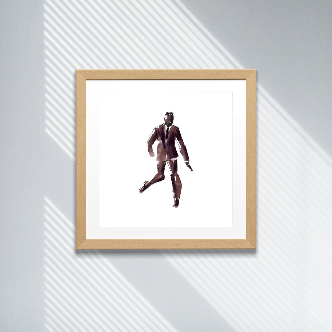 Jazz Dance Watercolor Print | Charleston | 8x8 Jazz Dance Painting