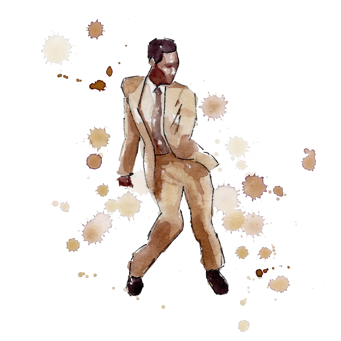 Watercolor Print | Al Minns | 8x8 Jazz Dance Painting