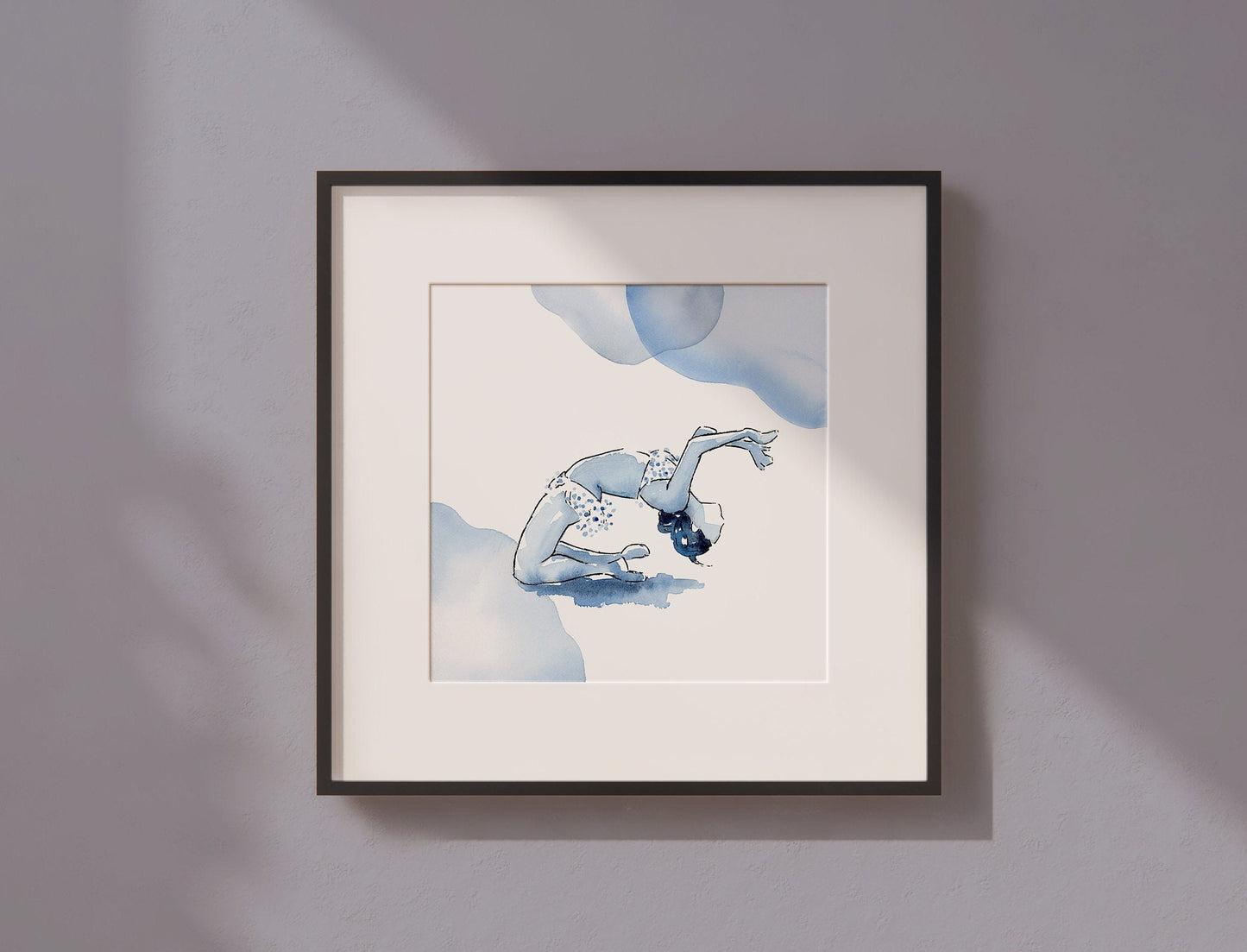 Watercolor Print | Madeline "Sahji" Jackson | Backbend | 8x8 Jazz Dance Painting