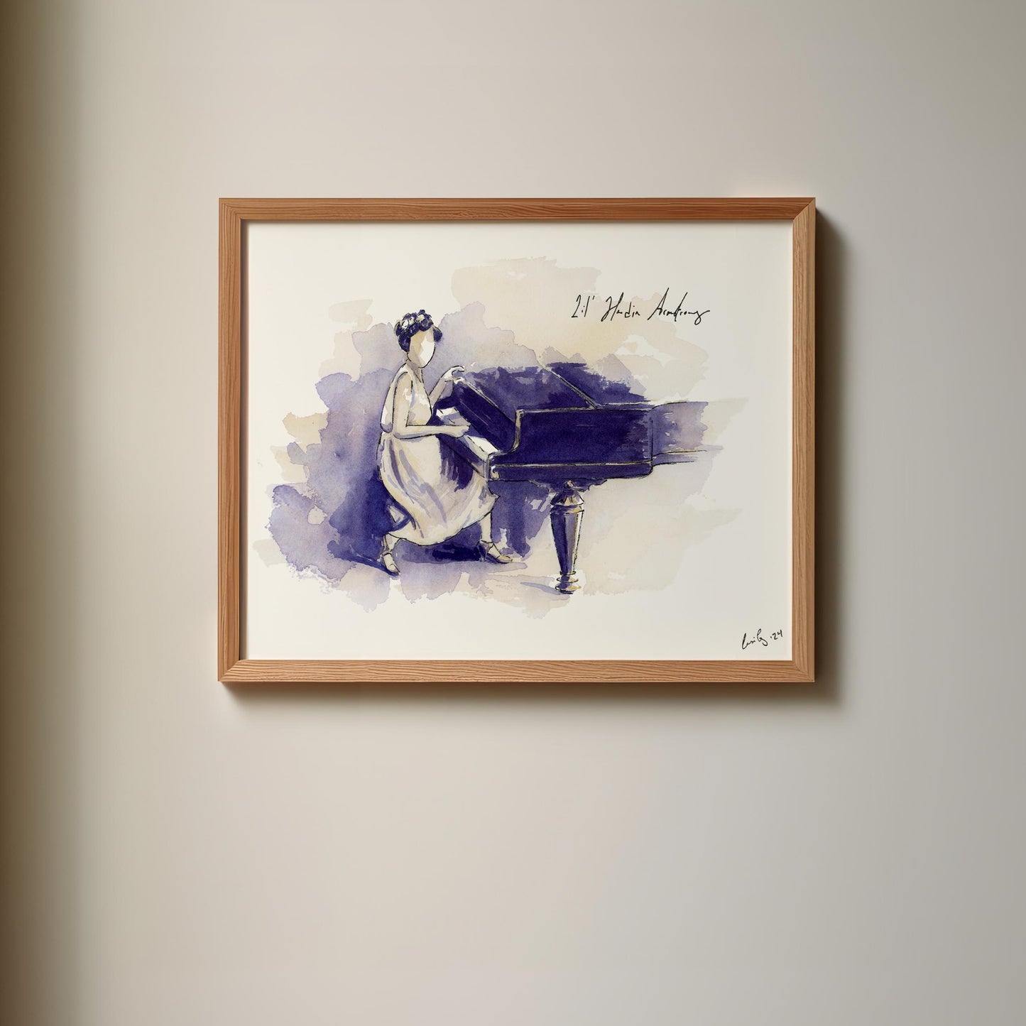 Lil Hardin Armstrong | Jazz Piano | Watercolor Print