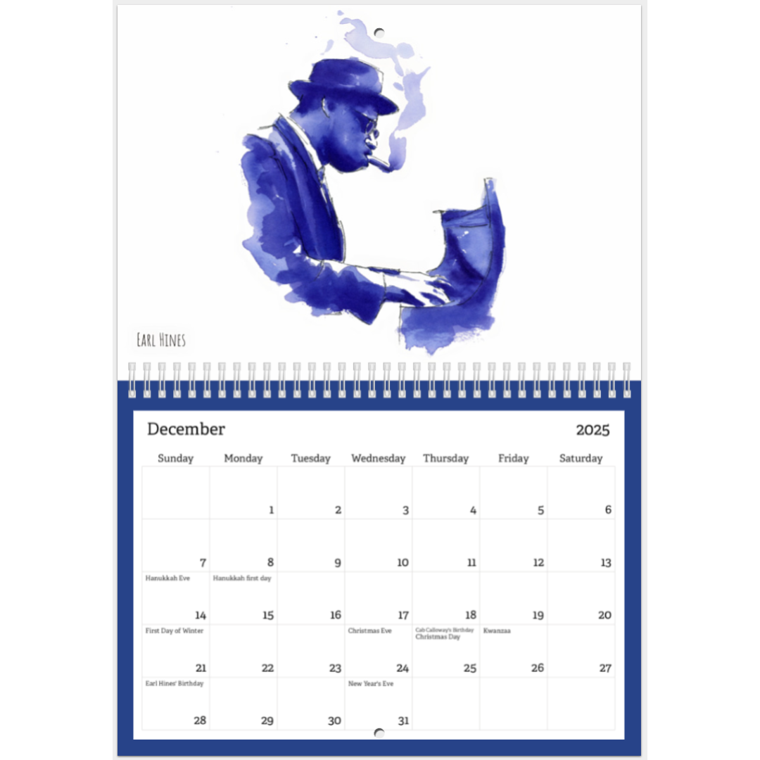 The 2025 Vintage Jazz Musicians Calendar