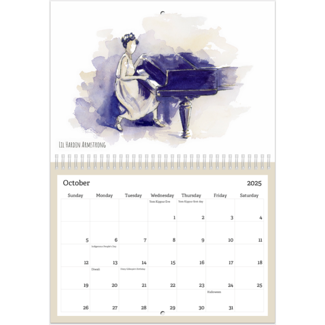 The 2025 Vintage Jazz Musicians Calendar