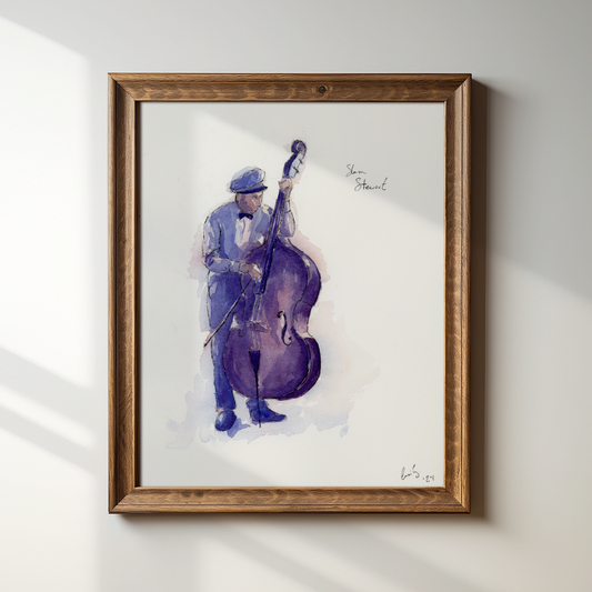 Slam Stewart in Hellzapoppin' | Original Painting