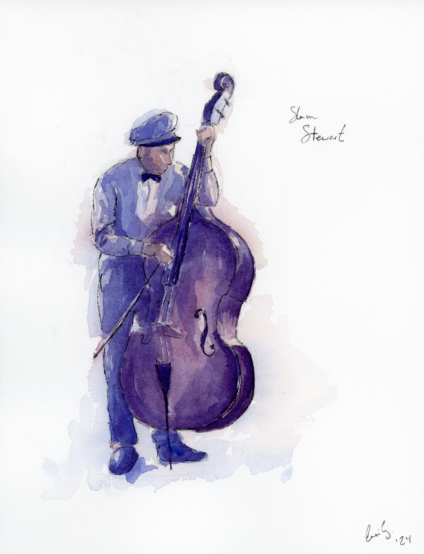 Slam Stewart in Hellzapoppin' | Original Painting