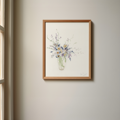 Soft Blue Bouquet  | Original Painting