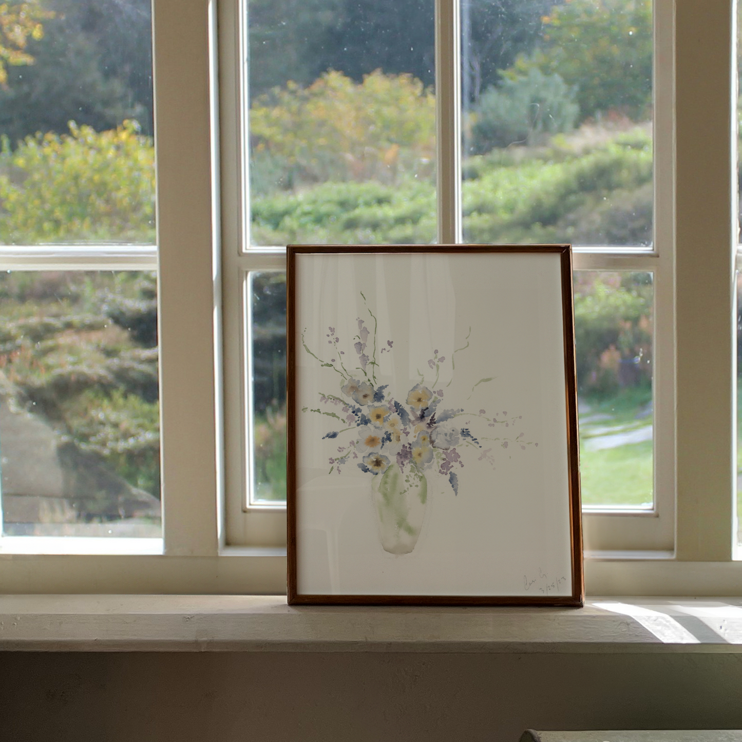 Soft Blue Bouquet  | Original Painting