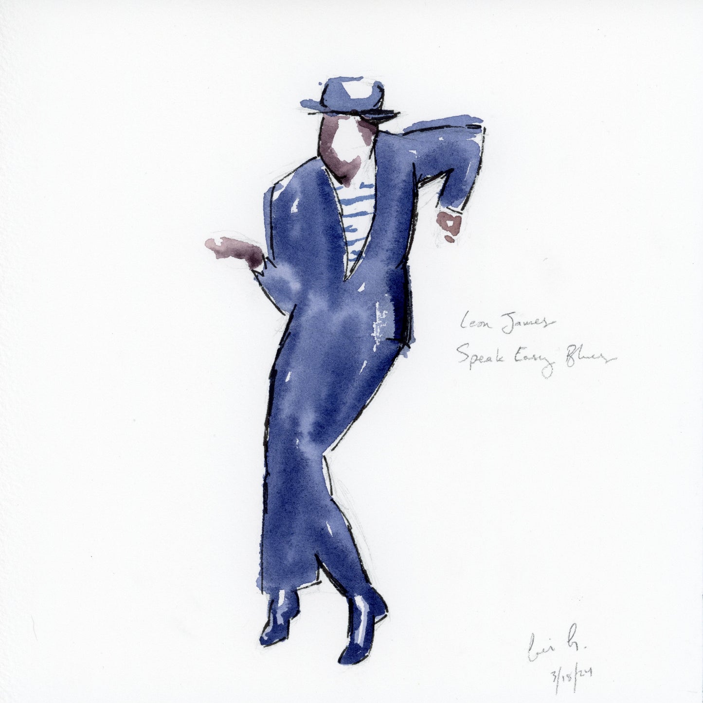 Leon James Dances the Blues | Original Painting