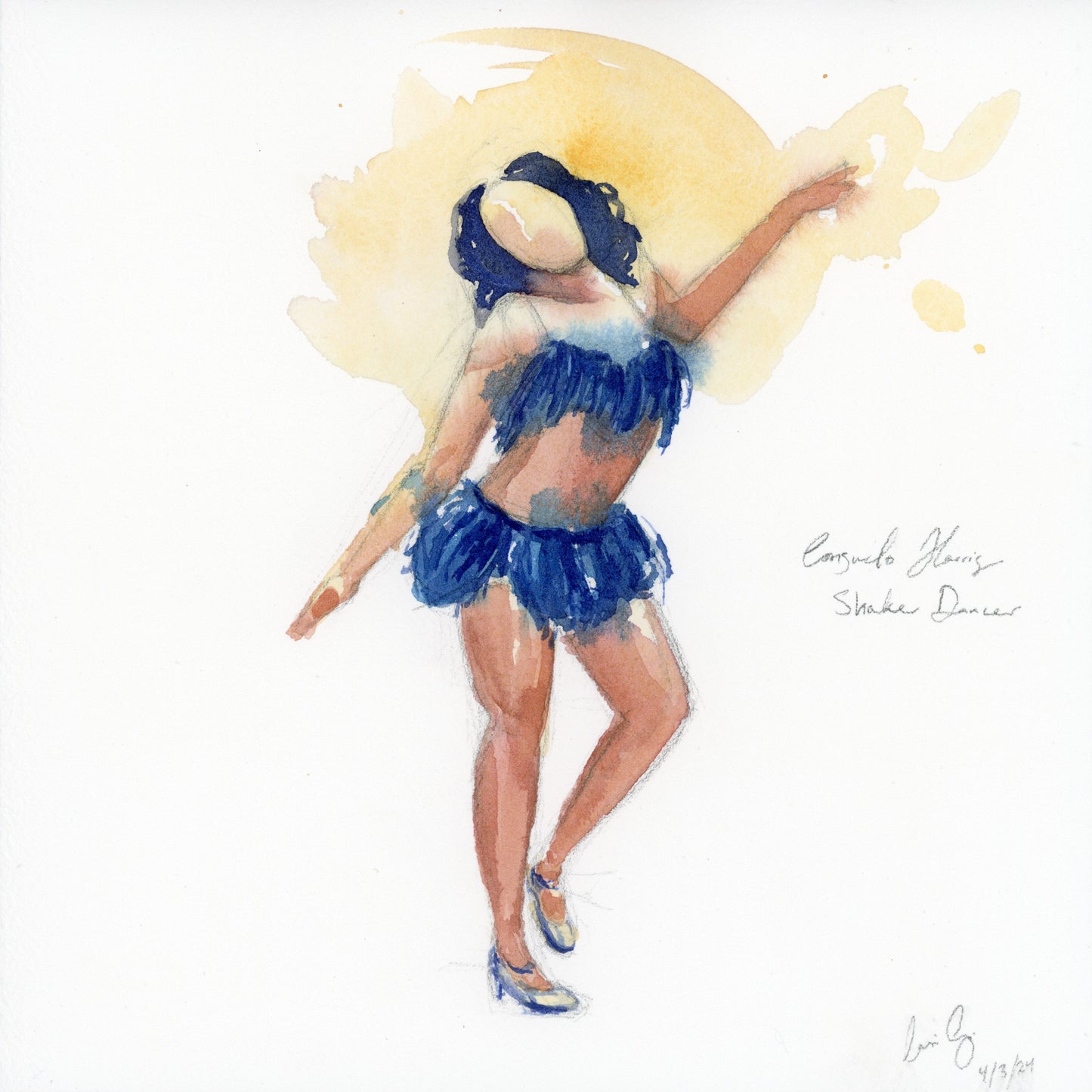 Consuelo Harris in Blue | Original Painting
