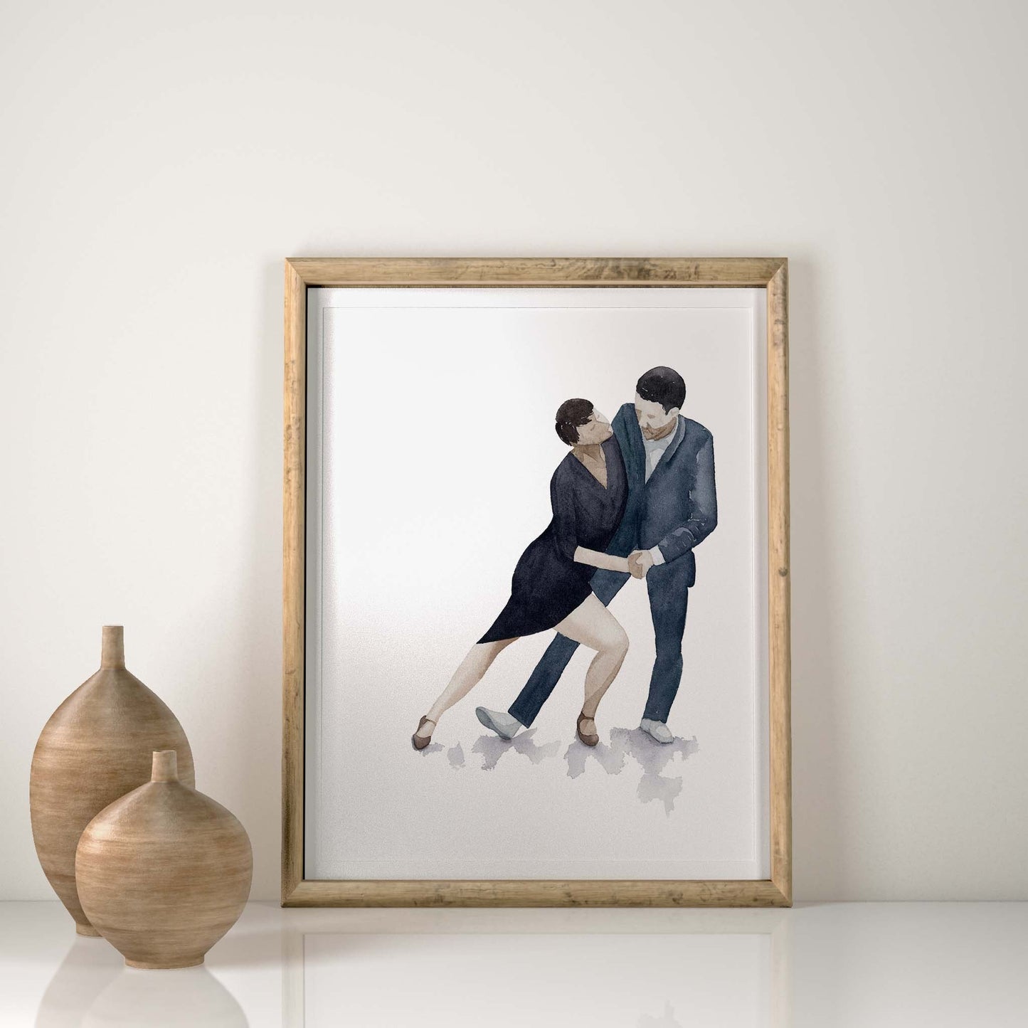 Watercolor Partnered Dance Print