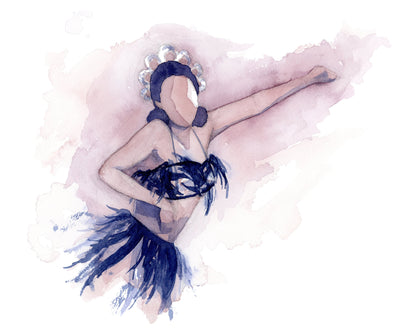 Jazz Dance Watercolor Print | Mable Lee | Solo Jazz