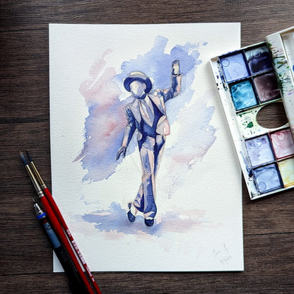 Tap Dance Watercolor Print | John Bubbles | Jazz Dance