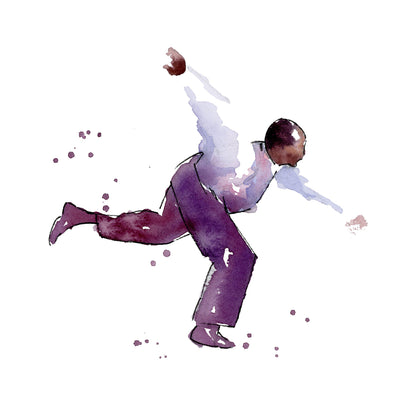 Jazz Dance Watercolor Print | Frankie Manning | Charleston | 8x8 Jazz Dance Painting