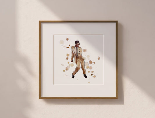 Watercolor Print | Al Minns | 8x8 Jazz Dance Painting