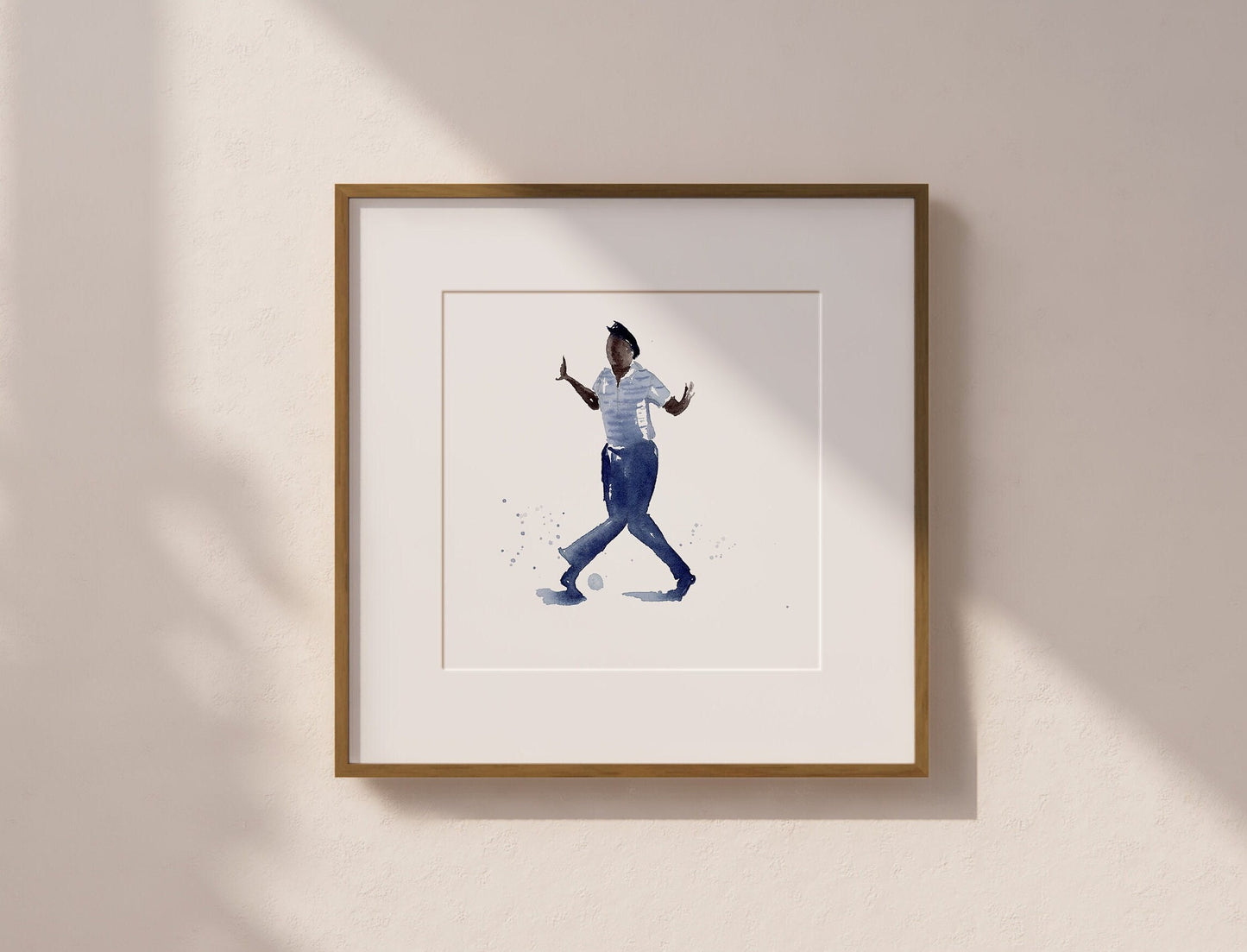 Jazz Dance Watercolor Print | Leon James | 8x8 Jazz Dance Painting