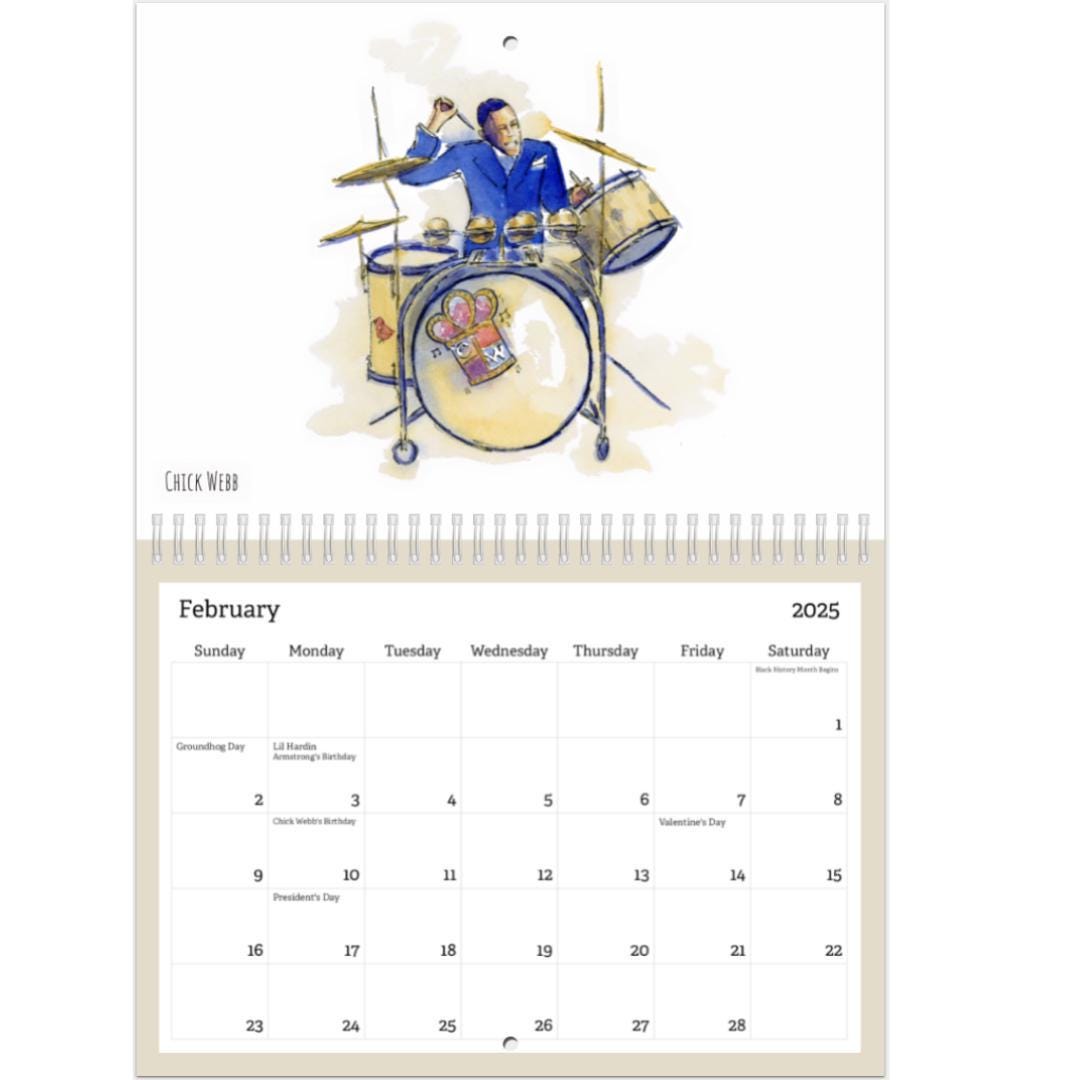 The 2025 Vintage Jazz Musicians Calendar