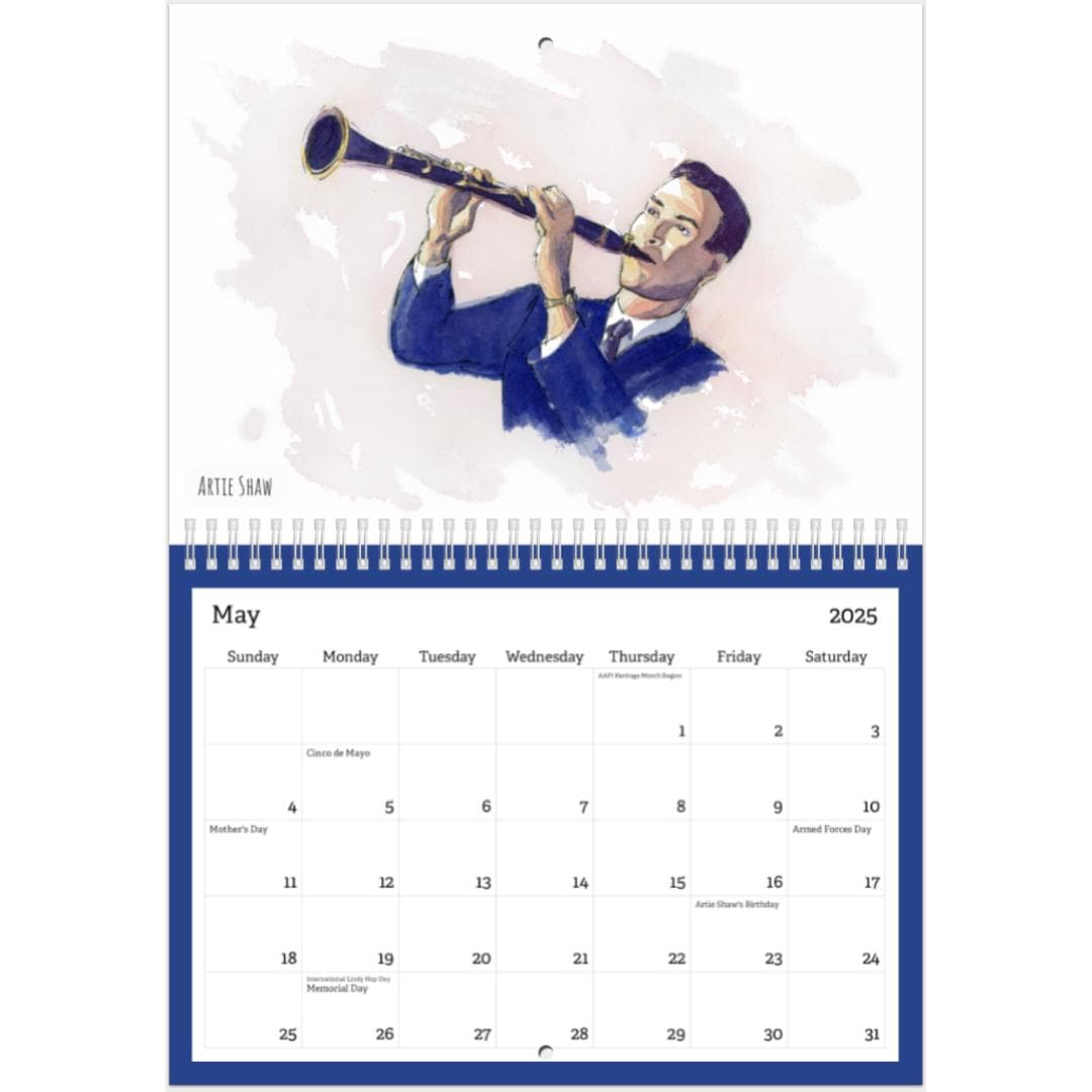 The 2025 Vintage Jazz Musicians Calendar