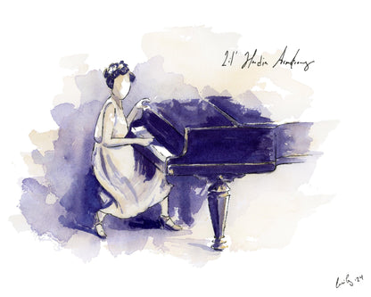 Lil Hardin Armstrong | Jazz Piano | Watercolor Print