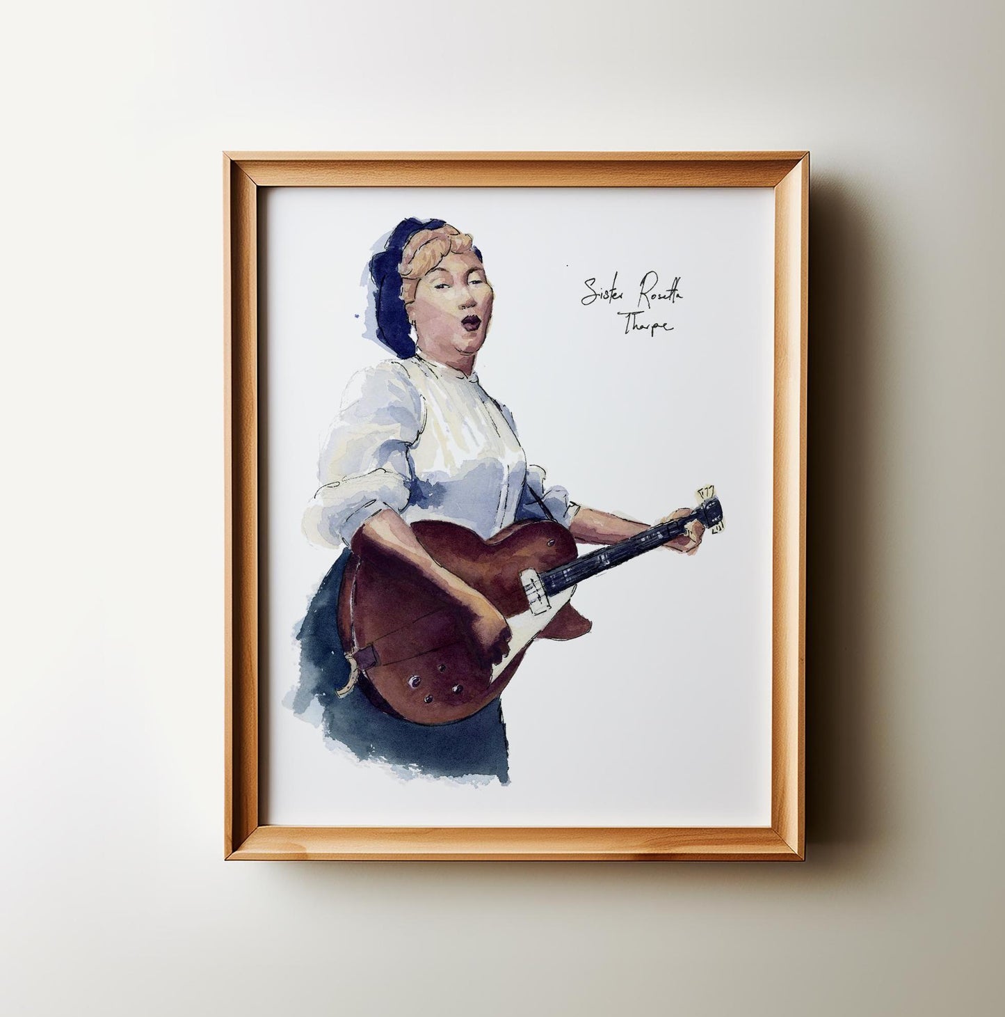 Sister Rosetta Tharpe | Guitar | Watercolor Print