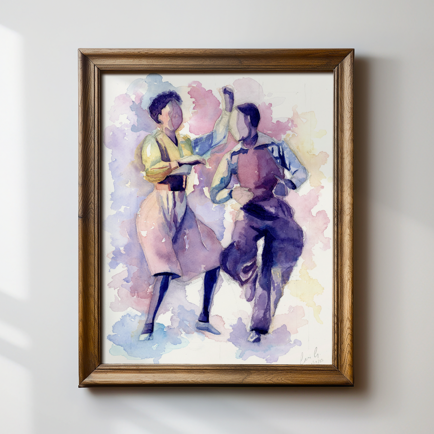 Leon James and Willa Mae Ricker Dance in Pastel  | Original Painting