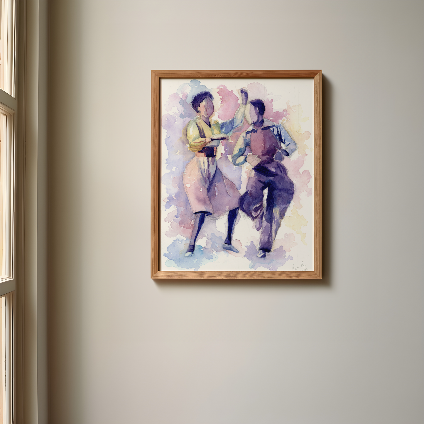 Leon James and Willa Mae Ricker Dance in Pastel  | Original Painting