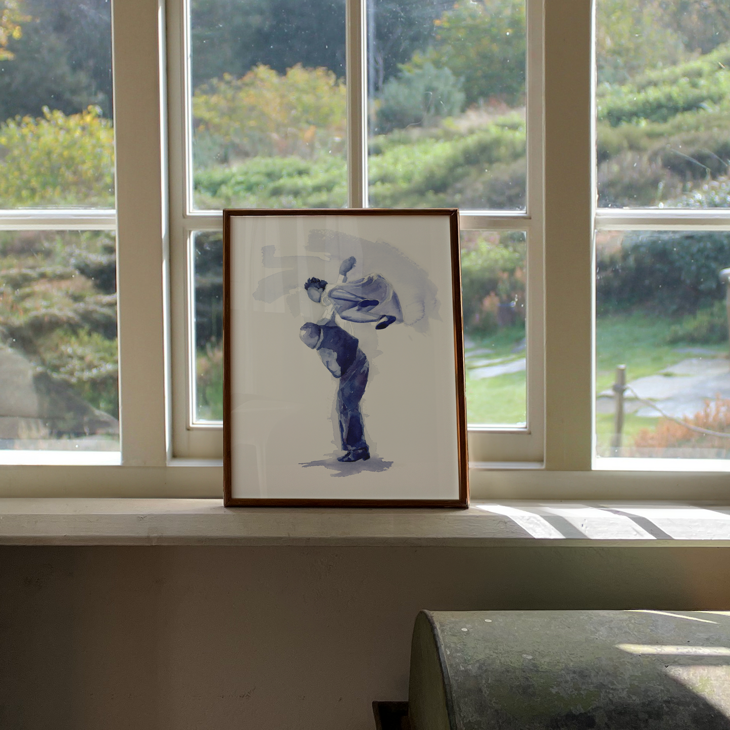 Willa Mae Ricker and Leon James do a Lindy Flip | Original Painting