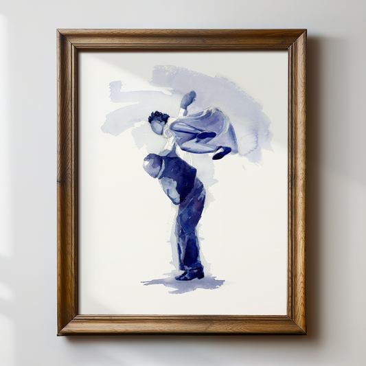 Willa Mae Ricker and Leon James do a Lindy Flip | Original Painting