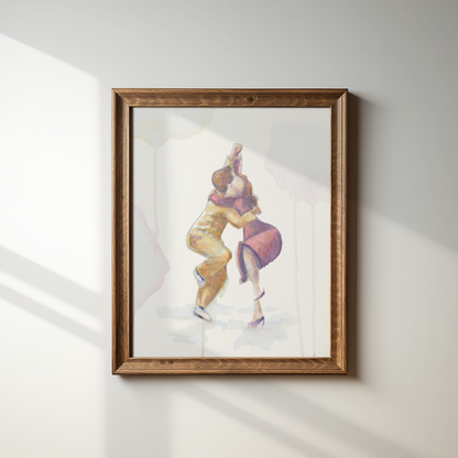 Collegiate Shag with Ray Hirsch and Patti Lacey -  Watercolor Print